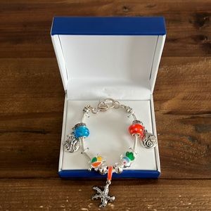 Beautiful charm bracelet with multicolor charms
